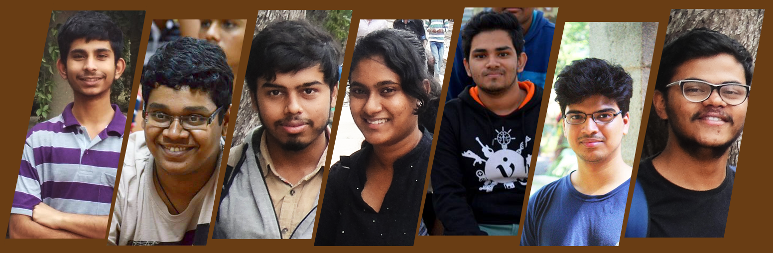 From left: Abhijeet, Prabaha, Aiswarya, Shreyas, Arunavo, Srinath Sir